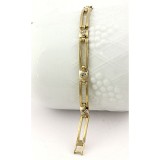 14K Gold Plating Chain Bracelet w/ Fold Closure - BR-YI522A